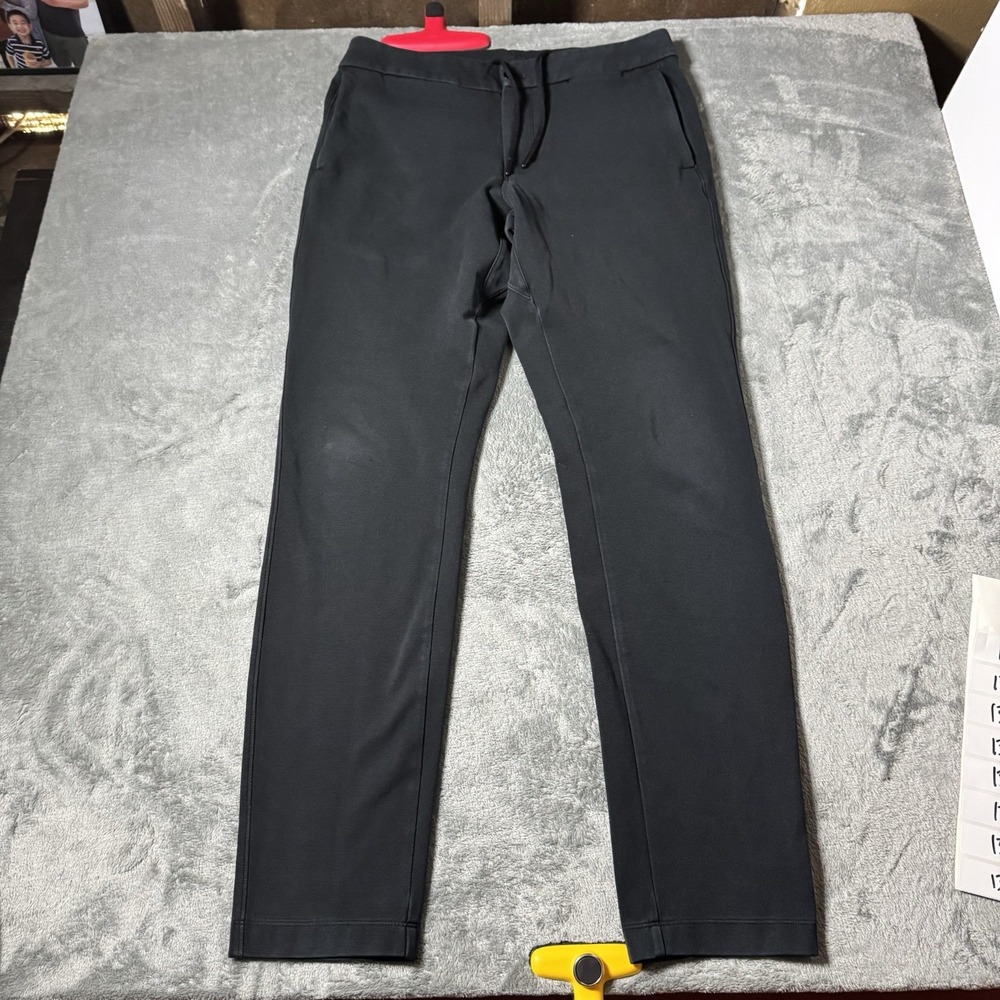Lululemon Mens Pants 32x30.5 ABC‎ Slim Fit Chino 5 Pocket Drawstring Black
